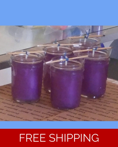 8 OUNCE MASON JAR CANDLES PURE SOY WAX SET OF 2